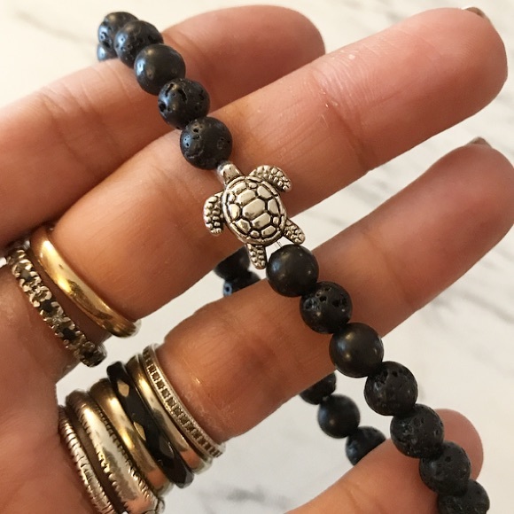 🔴SALE ! Lava rock oil diffuser turtle bracelet - Picture 5 of 8